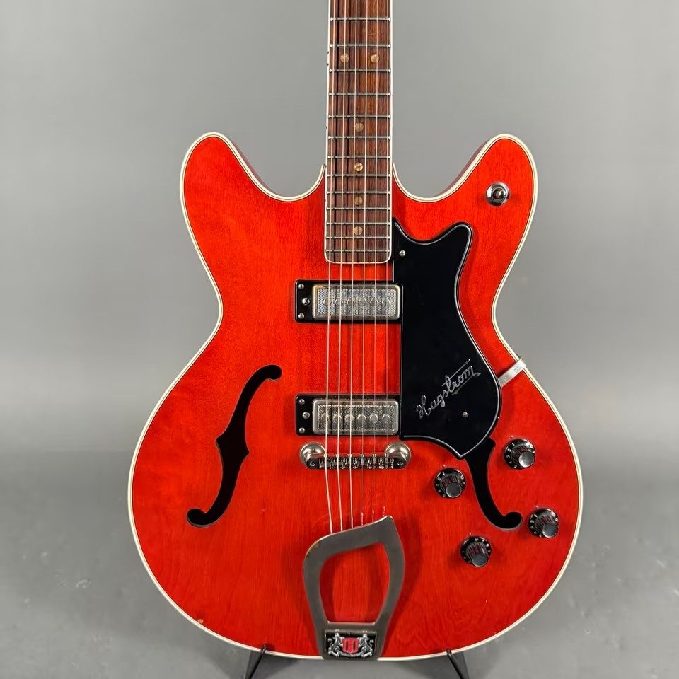 1967 Hagstrom Viking II red 2,7kg neue Jumbo Frets inkl. Fame Case